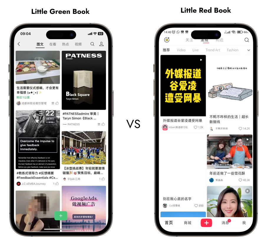 wechat vs rednote